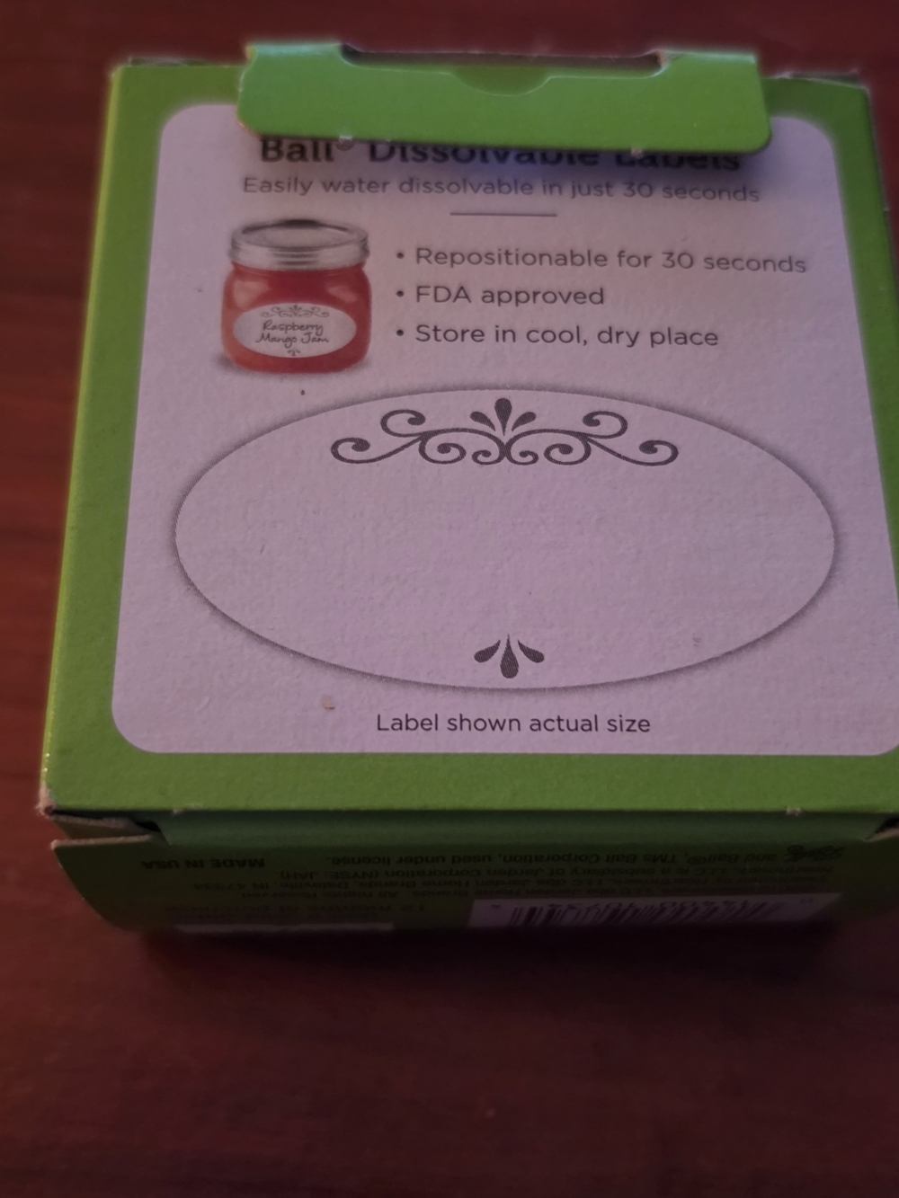 Ball Dissolvable Labels - White - Pack of 60
